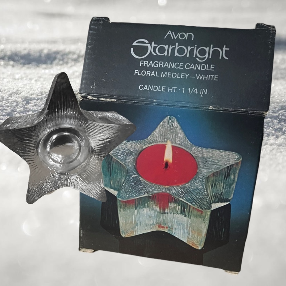 Vintage glass star candleholder